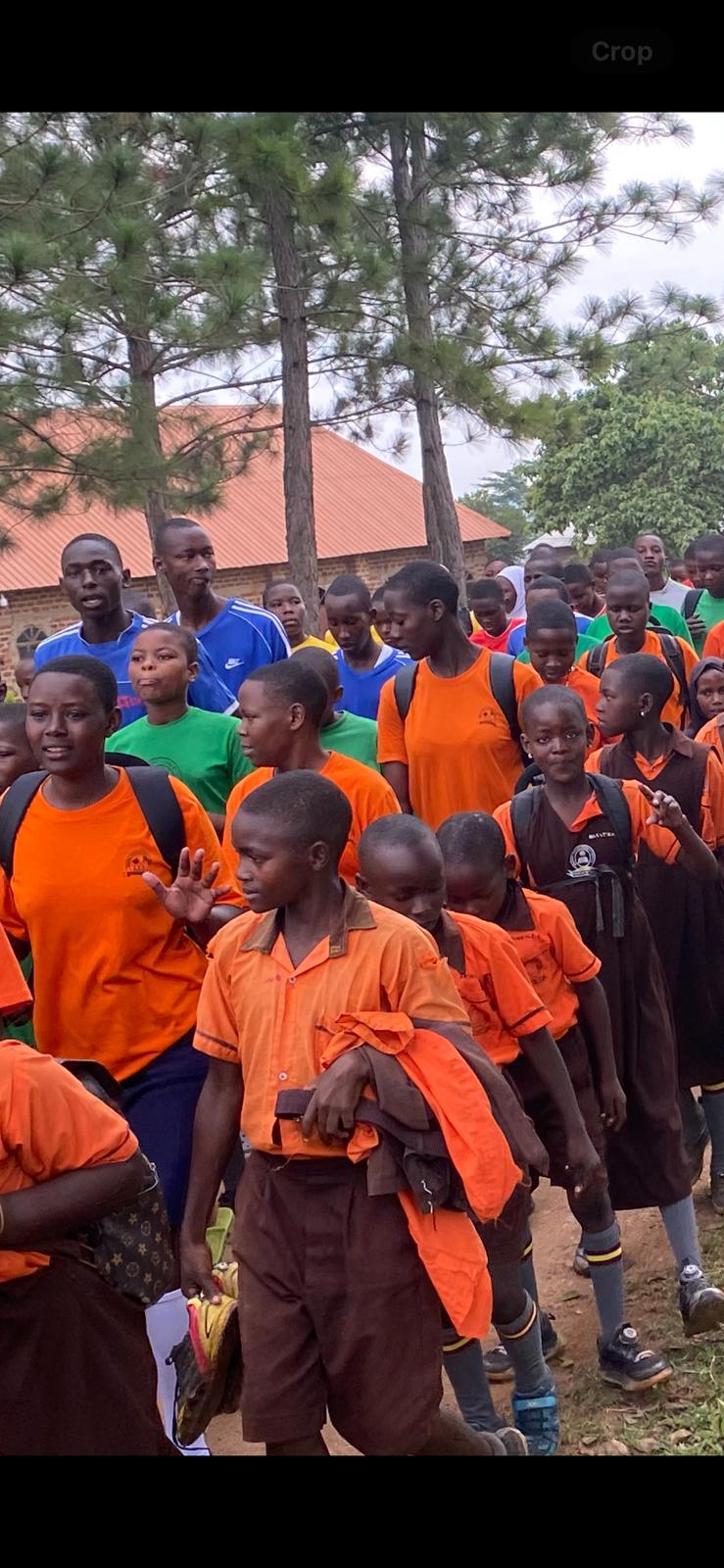 Students in graduation caps and gowns